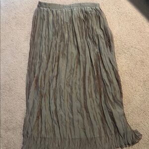 Baltic Born green pleated maxi skirt